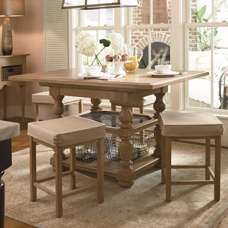 Gathering Table w/ Pull-Up Counter Stools